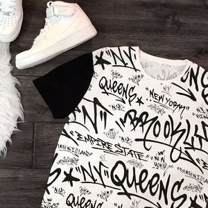 Men's New York, NY Graphic Black & White T-Shirt